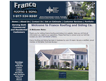 Tablet Screenshot of francoroofingandsiding.com